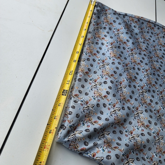 Ann Taylor Blue Brown Black Floral Print Pencil Straight Lined Skirt Pullover M - Picture 5 of 10